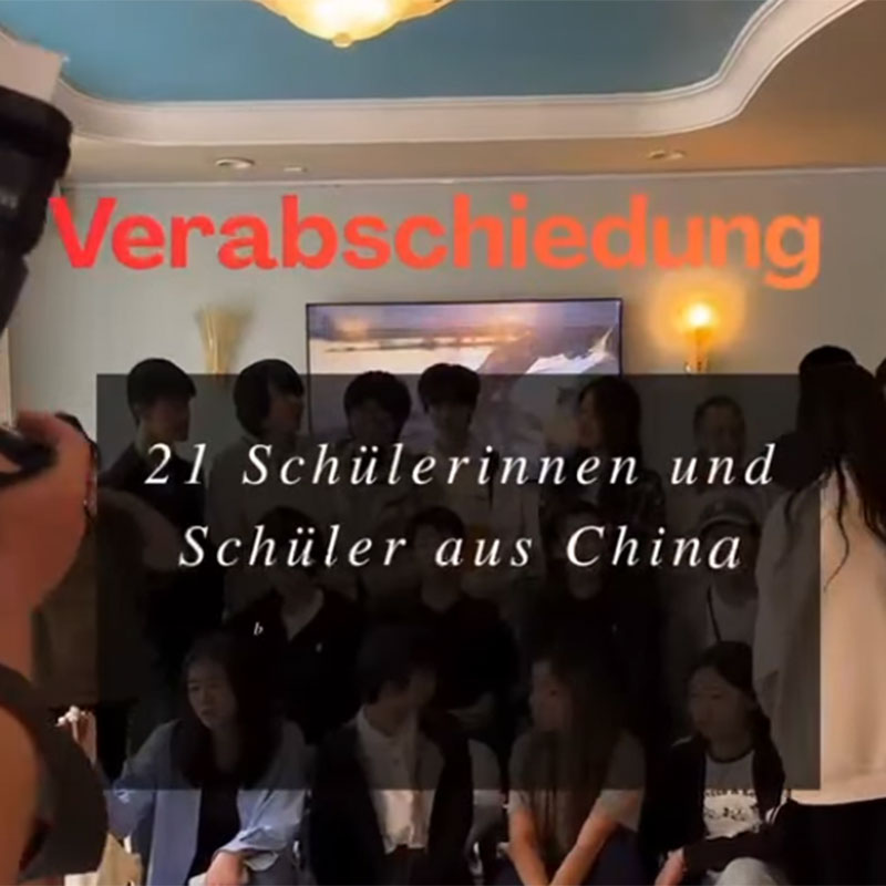 Bild aus dem Reel zur Verabschiedung der chinesischen Schüler:innen